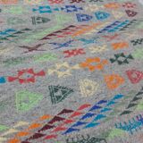 Multicolored ethnic carpet 130x207cm