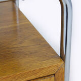 Bauhaus bedside table in chromed tubular steel, 1940s