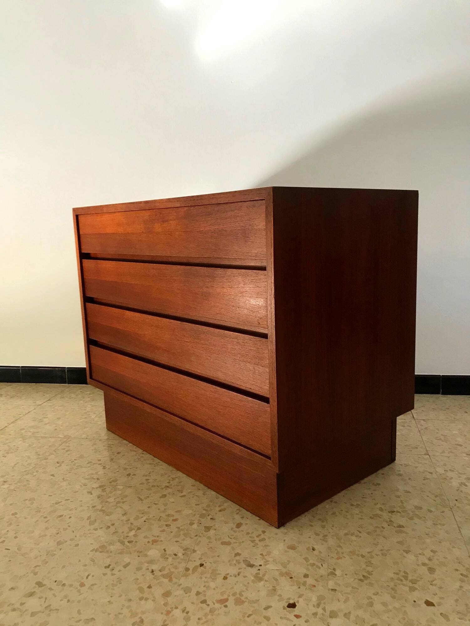 Vintage teak chest of drawers Scandinavian style 70s