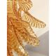 Contemporary Italian Amber “Felci” Murano Glass Chandelier