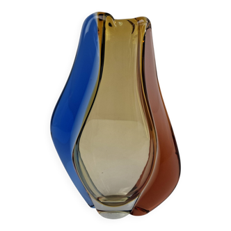 Czech art glass vase by Hana Machovska Mstisov, 1960s