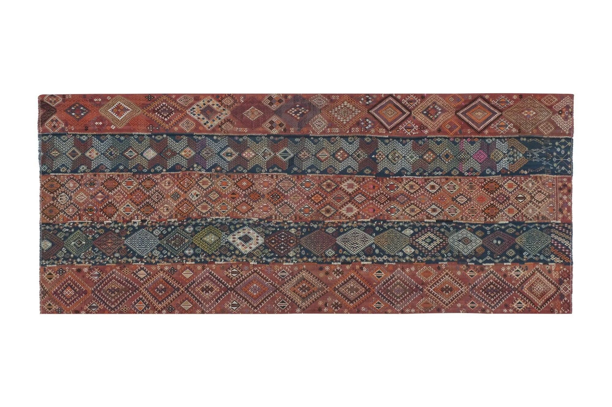 Kilim turc vintage tissé main 156x377 cm