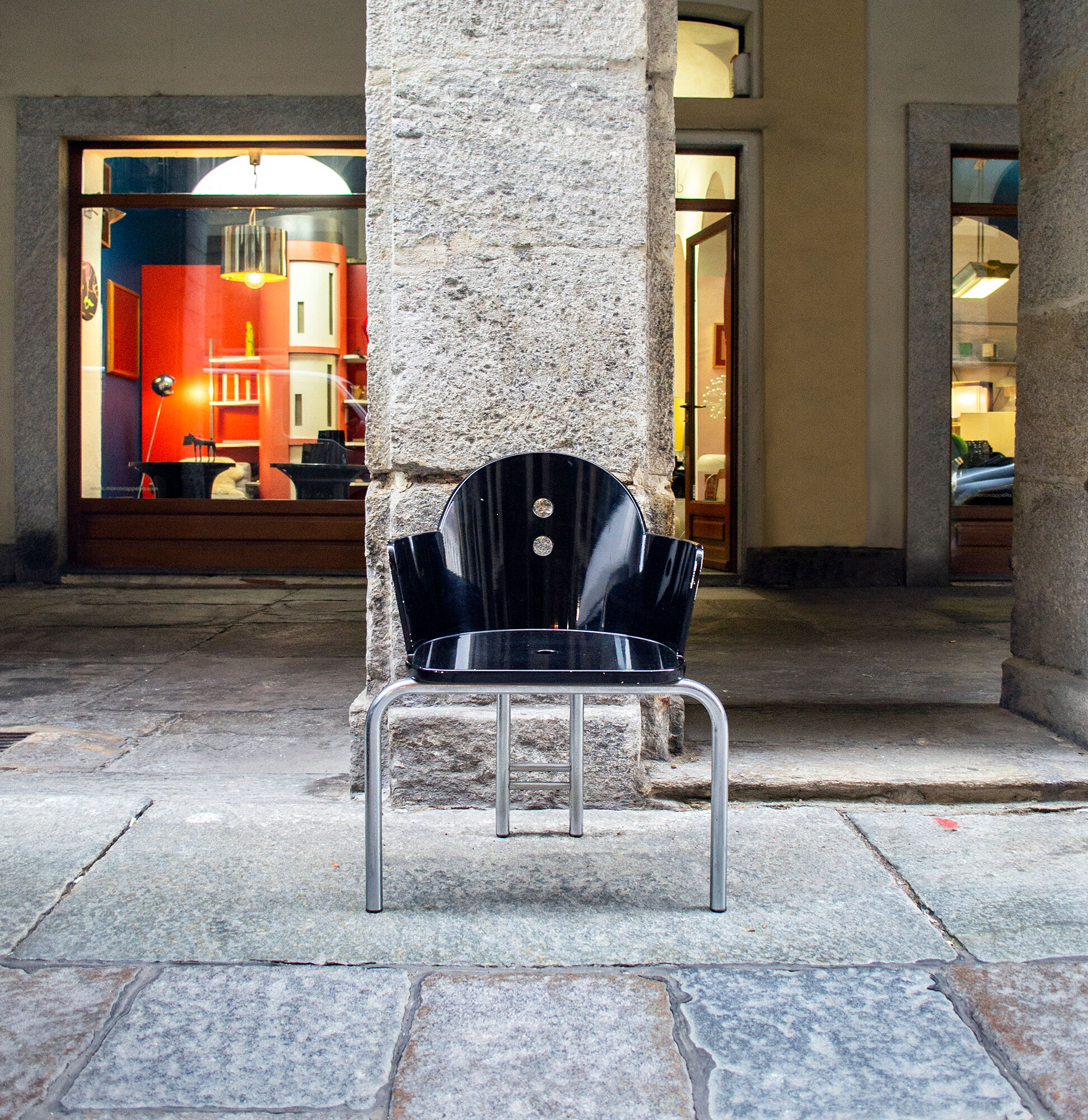 Set of three postmodern armchairs Italy 70