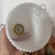 Set of three white Scandinavian opaline pendant lights