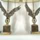 Pair of nickel eagle table lamps by Loevsky and Loevsky, 1970s