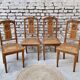 Lot 4 chaises cannées art déco