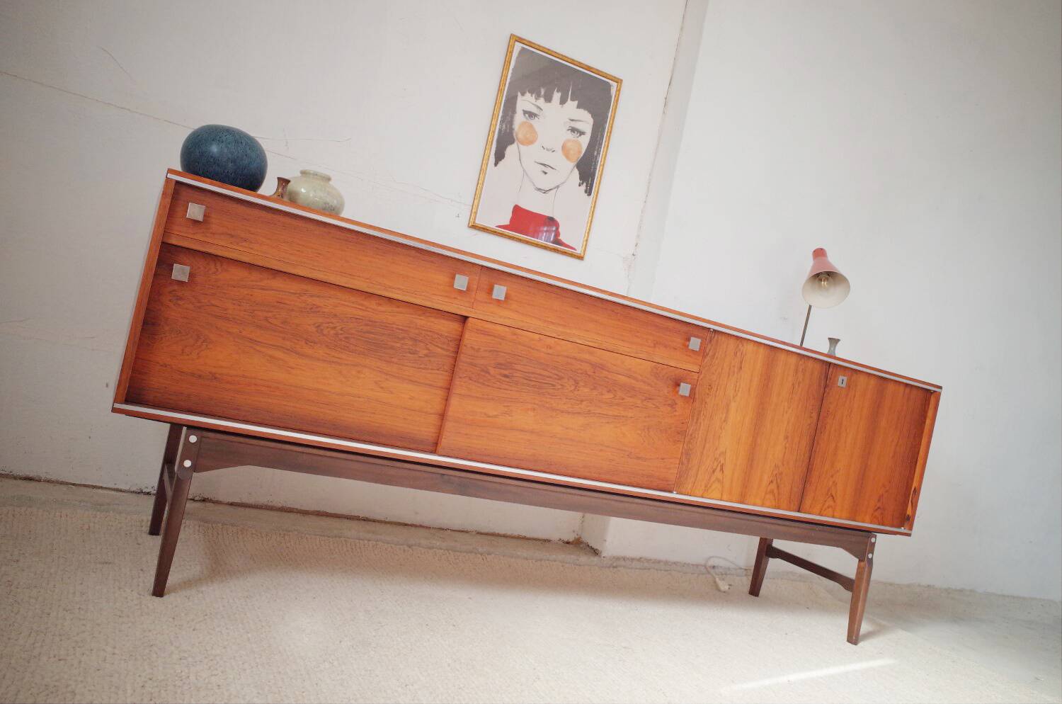 Large Vintage rosewood sideboard, 1960s