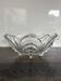 Vintage molded pressed glass bowl on foot