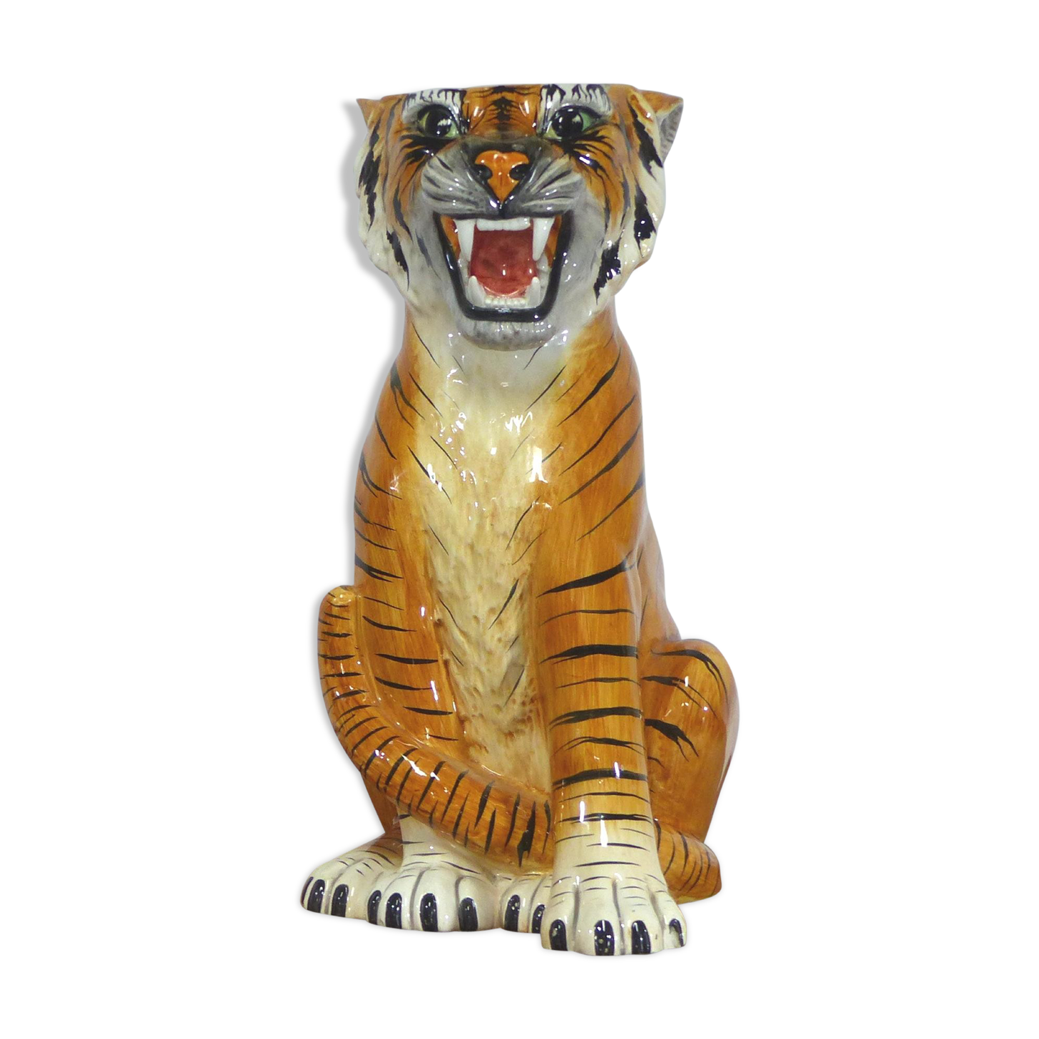 Vintage tiger umbrella holder 1970