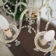 Chandelier with 6 lights and pendants
