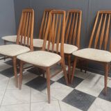 6 chaises à repas de Niels Koefoed pour Hornslet Danemark 1960