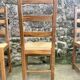 6 chaises paillées 1960