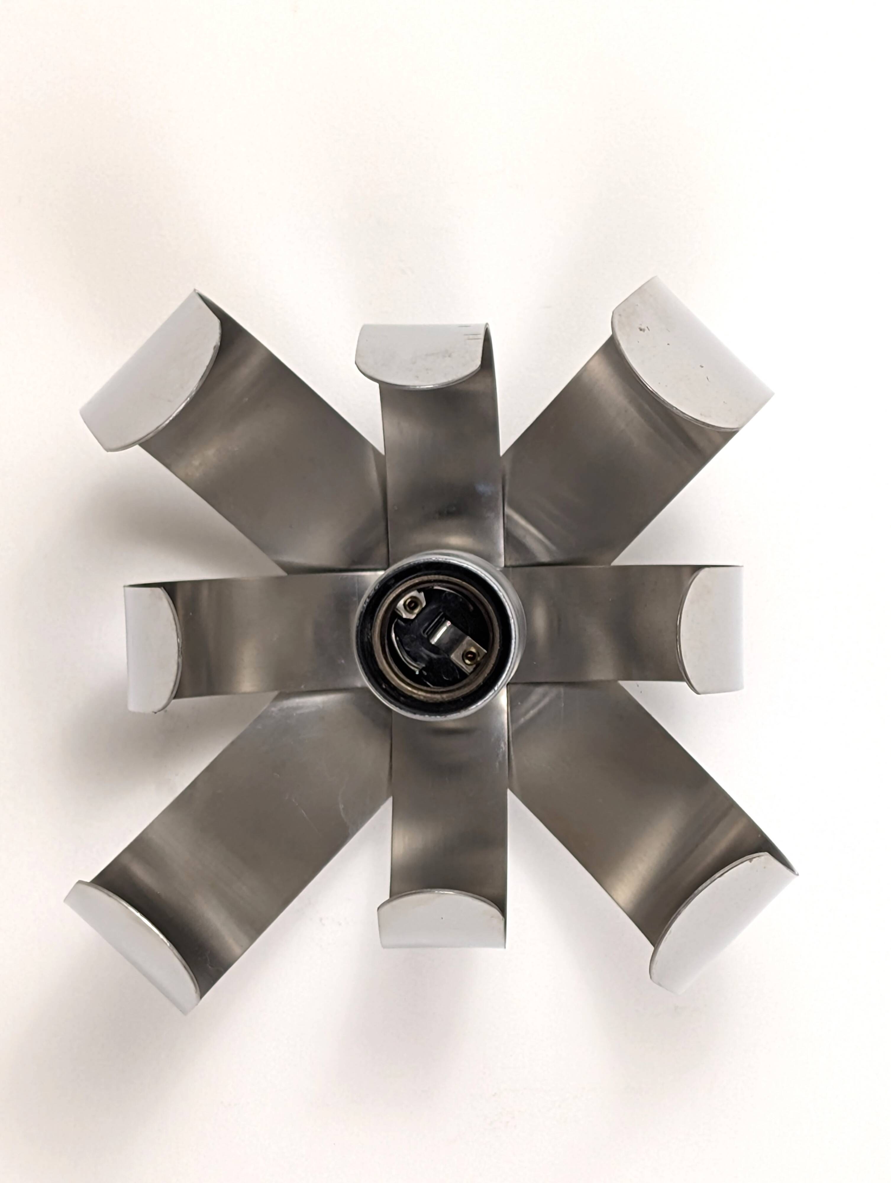 Chrome flower wall light