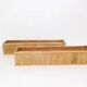 Pair of large vintage bamboo planters