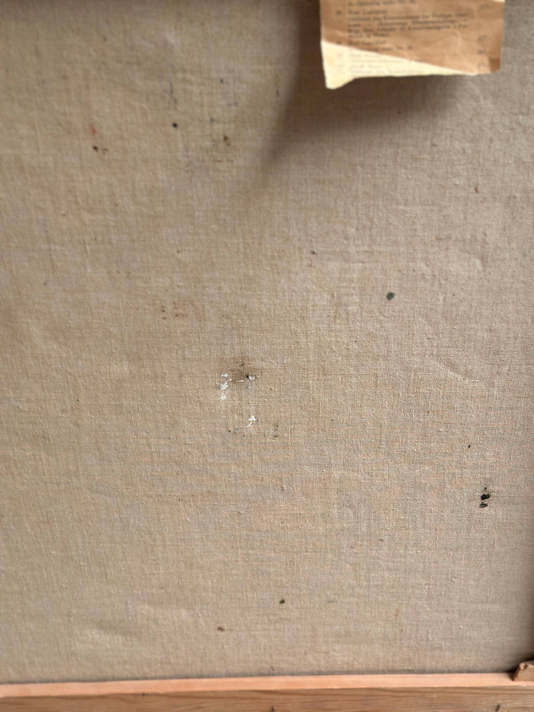 Huile sur toile suédoise du milieu du siècle – “Fjälltrappor” par Einar Johanssen