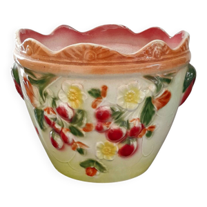 Cache- pot ancien Barbotine
