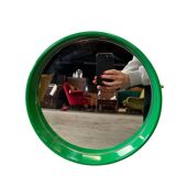 Miroir rond vert vintage de l'ère spatiale