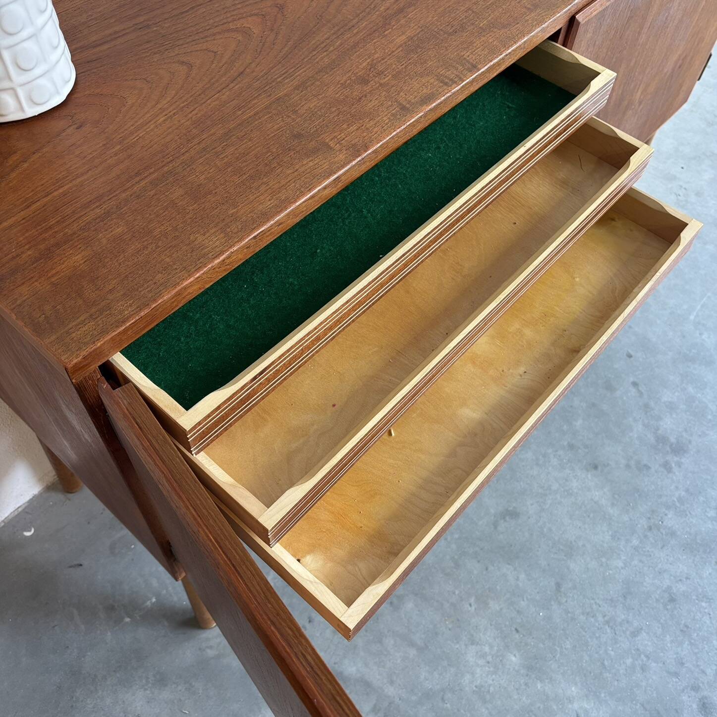 Vintage Danish sideboard teak with oak