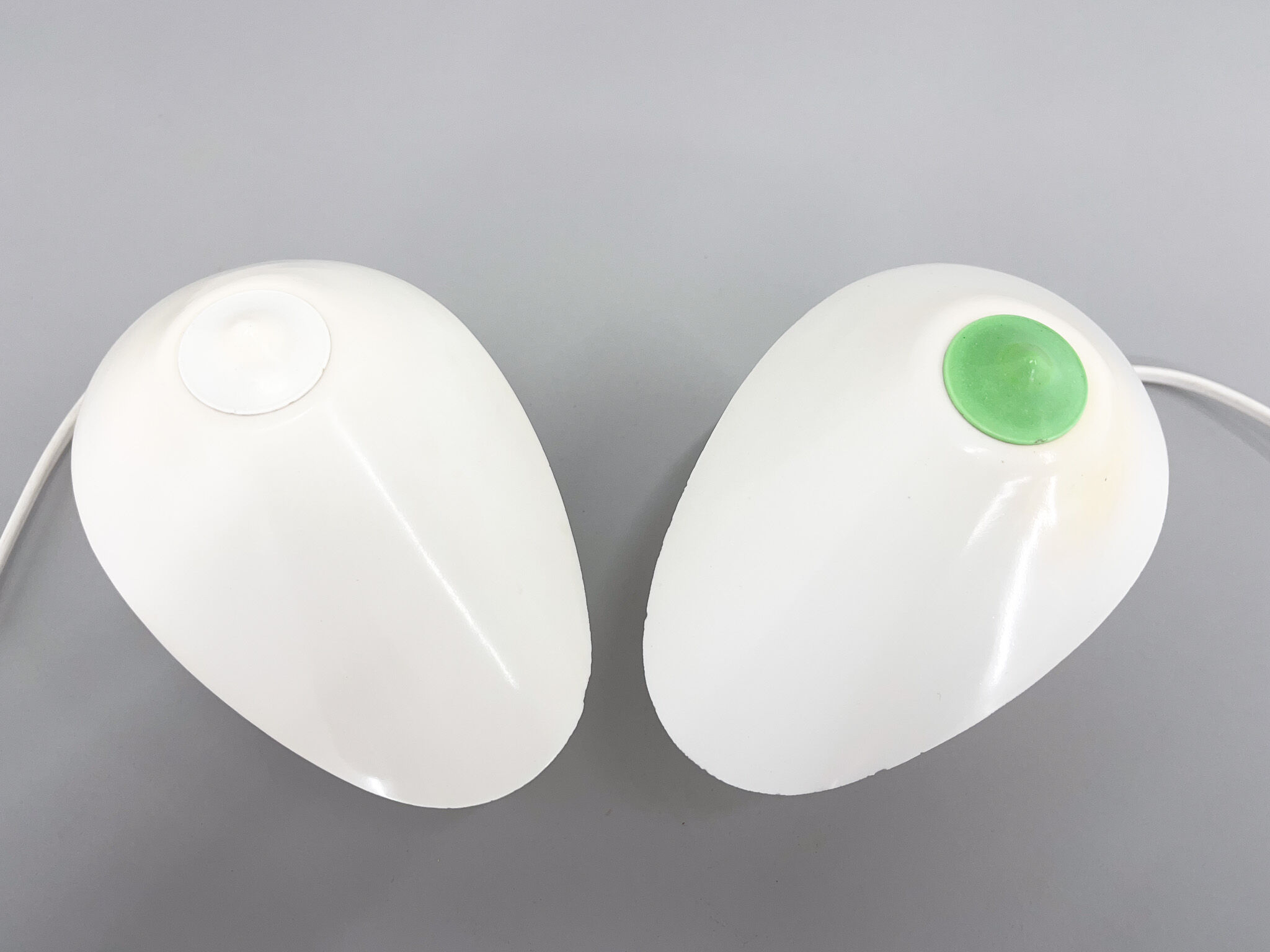 1960s Pair of White Bakelite Table or Wall Lamp, Czechoslovakia