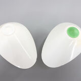 1960s Pair of White Bakelite Table or Wall Lamp, Czechoslovakia