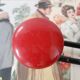 Double red metal patère of the 1950s.