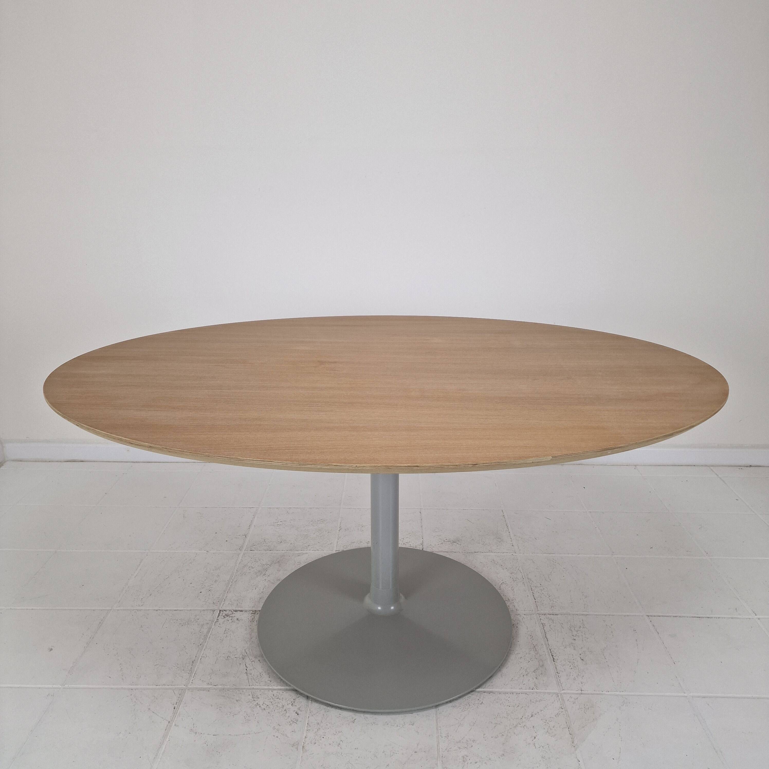 Large Oval Dining Table in Oak by Pierre Paulin for Artifort, 2018