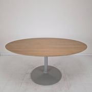 Large Oval Dining Table in Oak by Pierre Paulin for Artifort, 2018