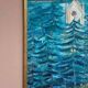 Mid-Century Oil on Canvas “Blue Trees” by Ag Liljardh– Vintage & Framed