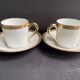 4 Moka Cups and their saucer – Limoges Porcelain