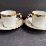 4 Moka Cups and their saucer – Limoges Porcelain