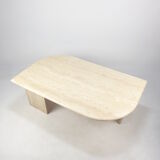 Mid-Century Italian Travertine Coffee Table, 1980s