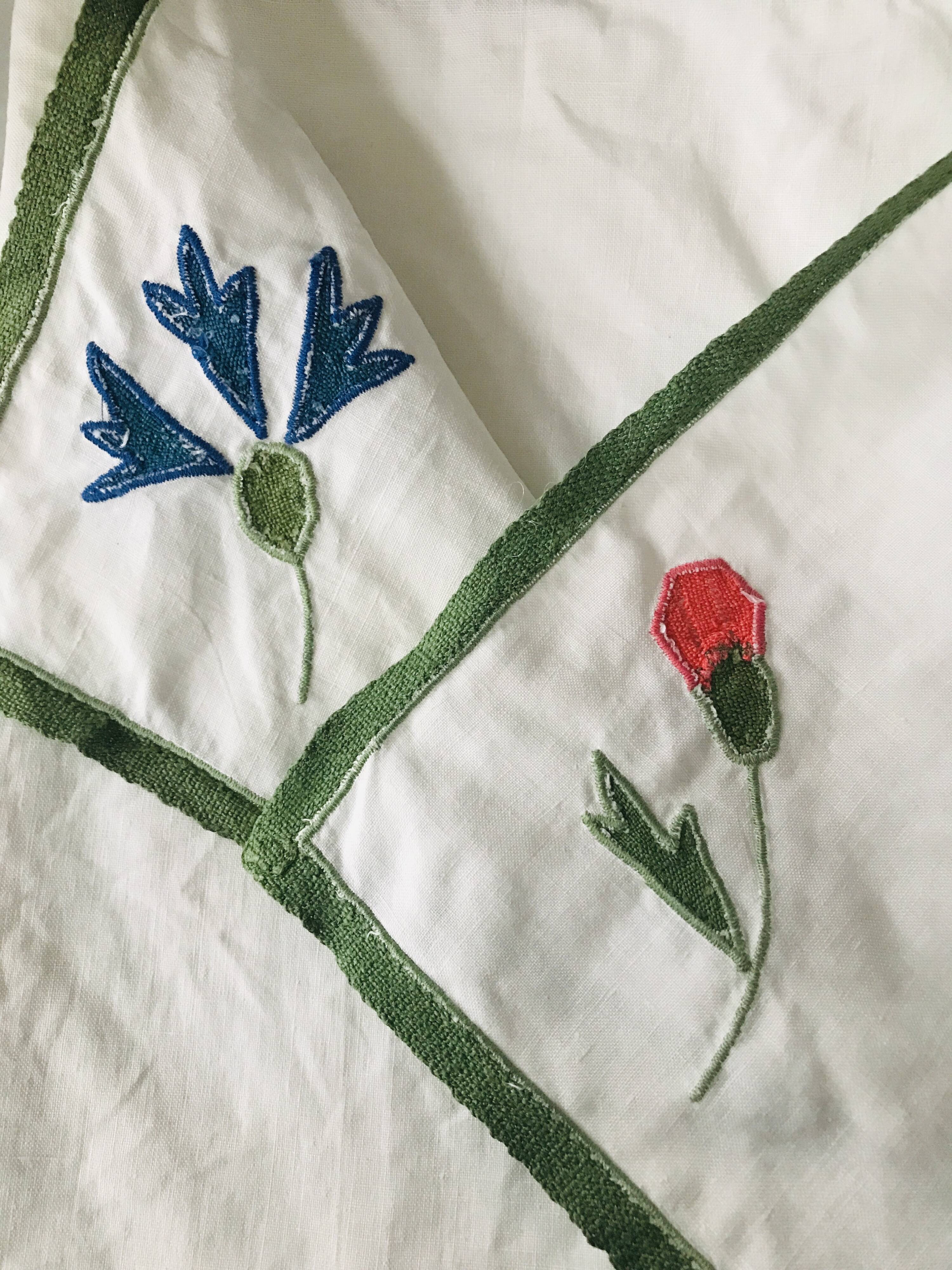 Antique embroidered napkins