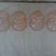 8 rosaline cups arcoroc twisted pink glass