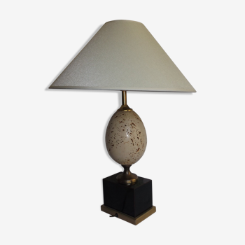 Lampe oeuf d'autruche circa 1970 néoclasique