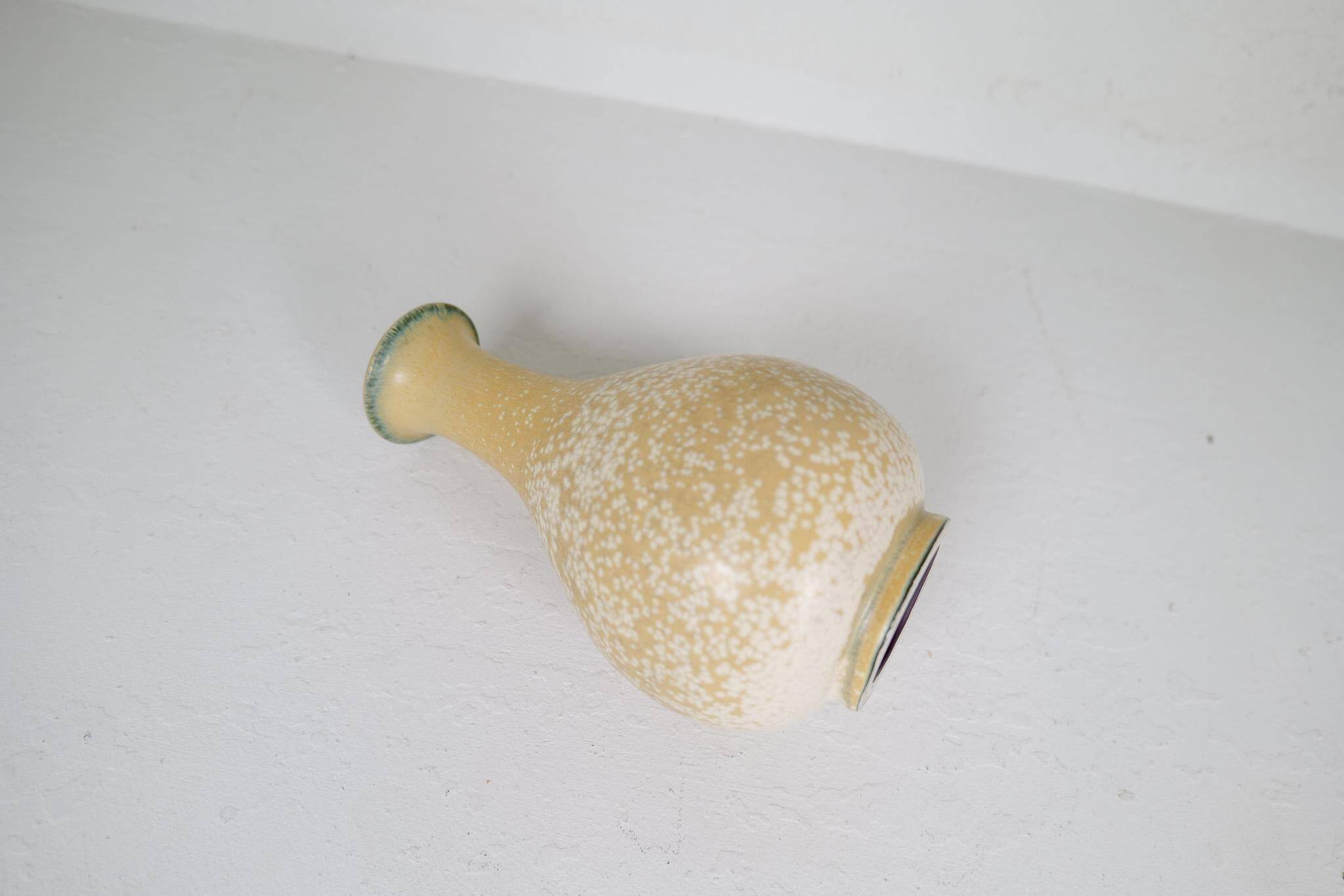 Mid-century modern sculptural vase by Rörstrand, designed by Gunnar Nylund, Sweden, 1950s.