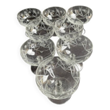 8 ½ cut crystal champagne glasses