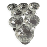 8 coupes à champagne ½ cristal taillé