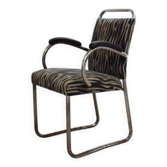 Art Deco German Tubular Steel Cantilever Armchair, 1920s