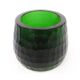 Mid-century modern vase, green glass, Poland, 1980s