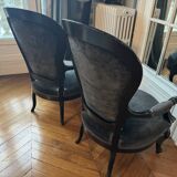 Set of sofa + 2 restored Napoleon III armchairs