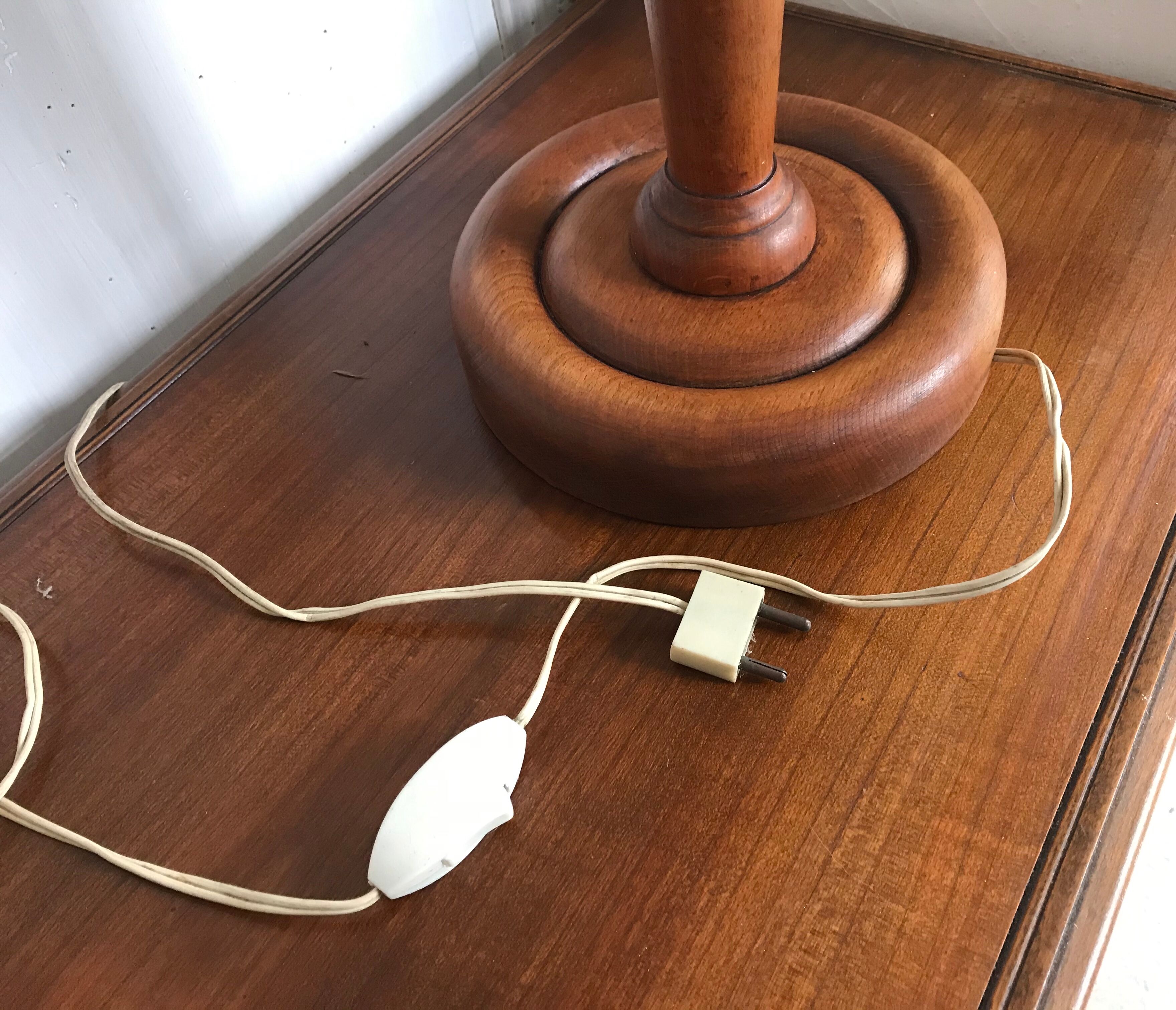 Art Deco wooden lamp foot 50cm