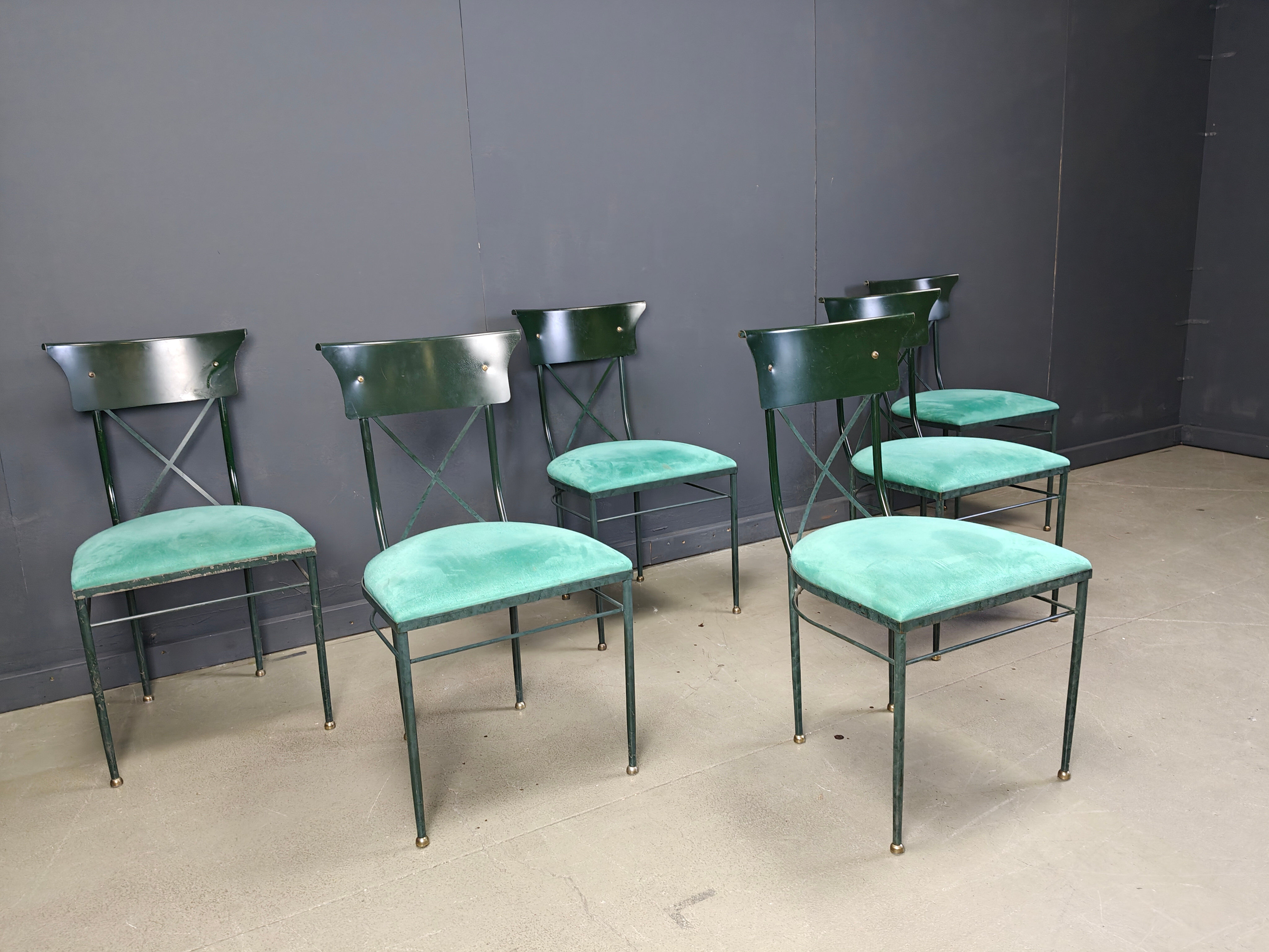 Vintage dining chairs by Belgochrom, set of 6 - 1970s