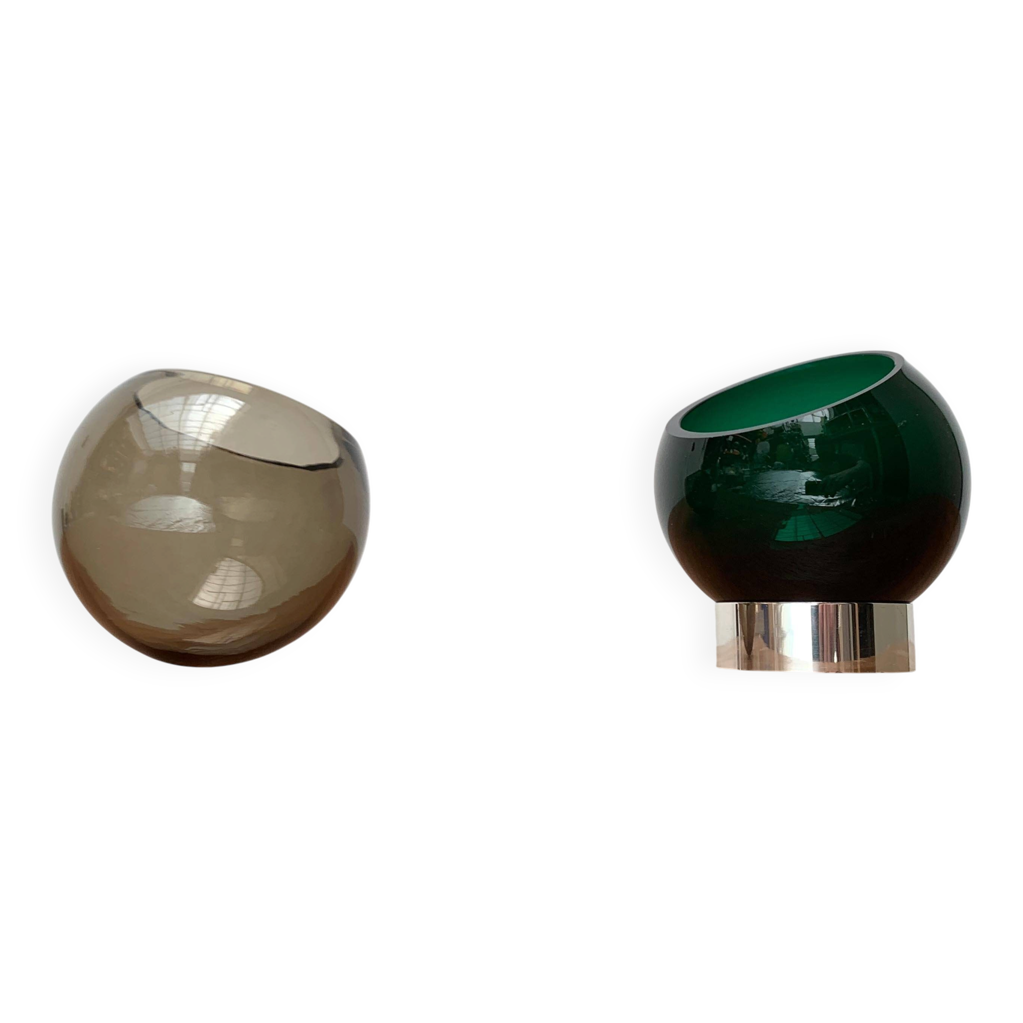 Mid-century modern German space-age glass balls by Quist, 1960s, set of 3