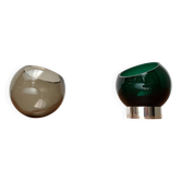 Mid-century modern German space-age glass balls by Quist, 1960s, set of 3
