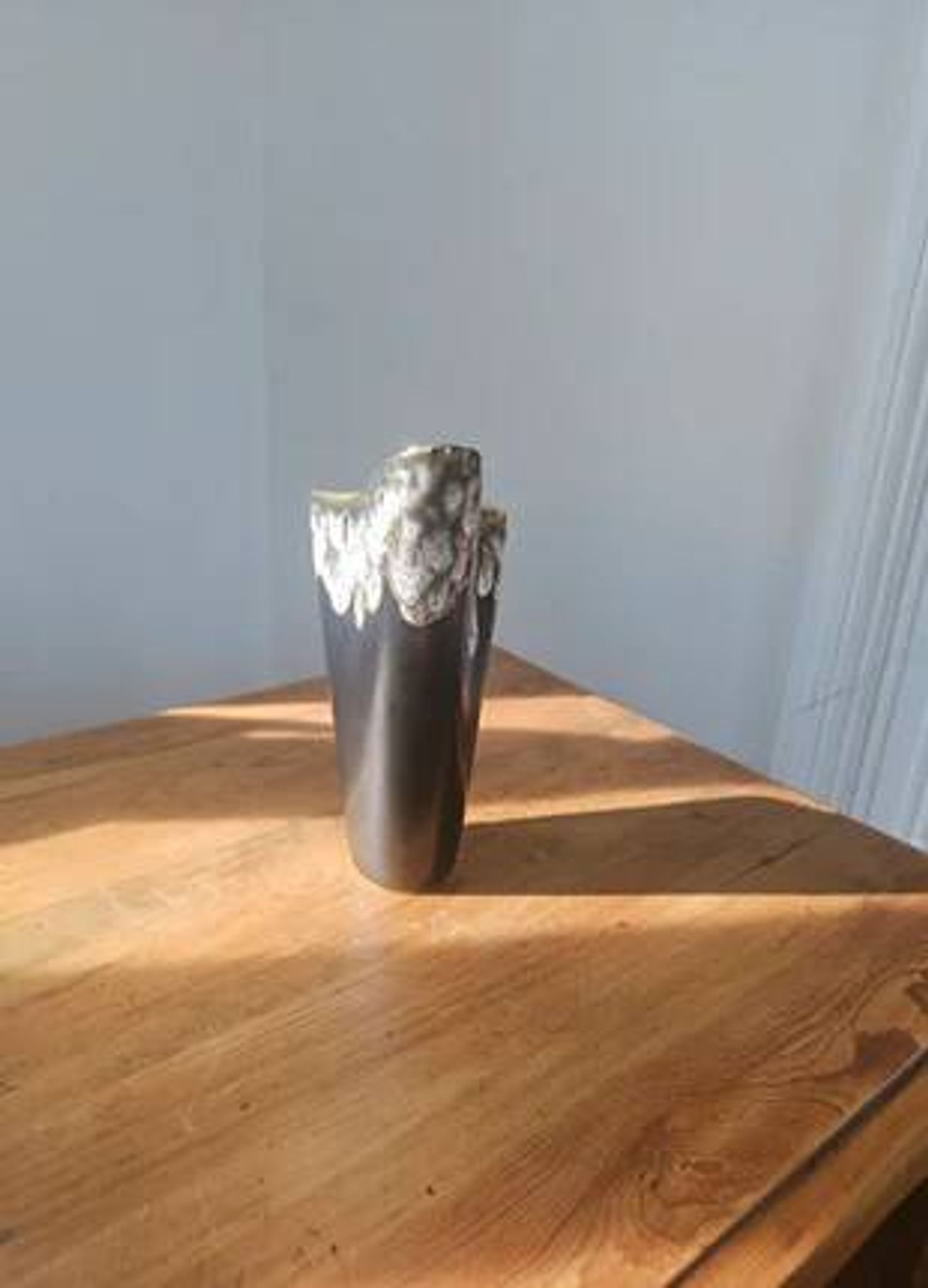 Vintage free-form organic vase - numbered ceramic 1246/23 - mid-century style