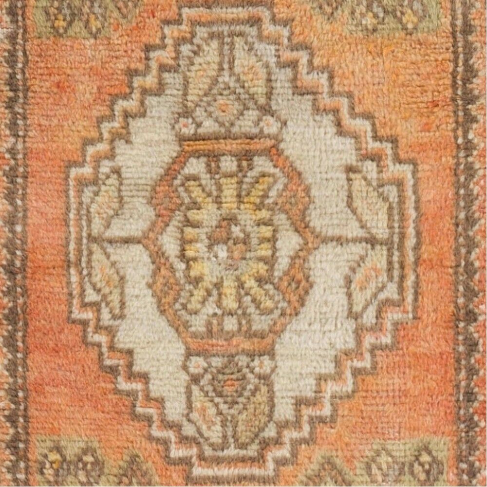 Vintage Small Rug. Turkish Seat Cover. Hand-knotted Door Mat. Entryway Rug. Kitchen Mat