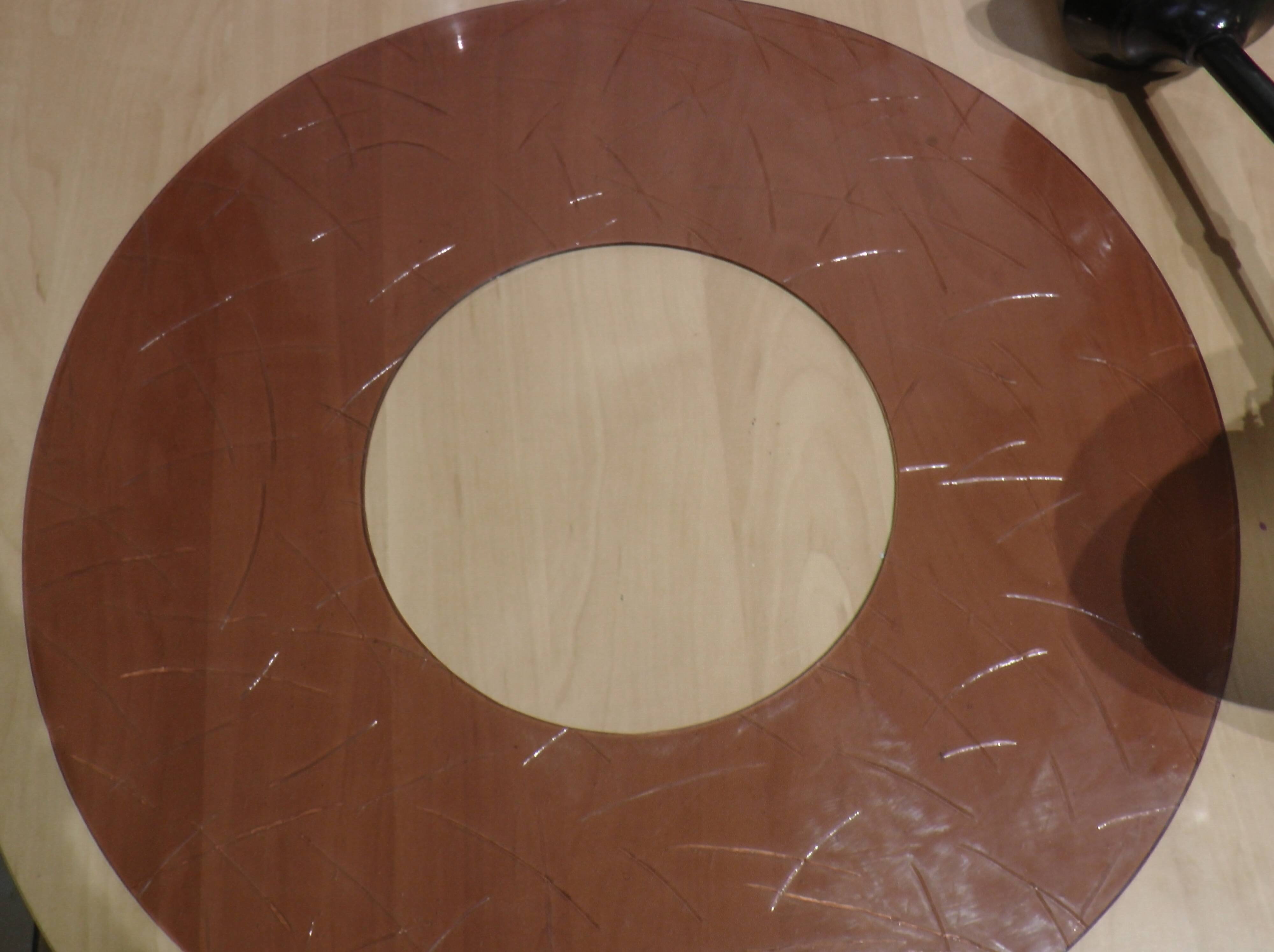 Vintage glass disc chandelier