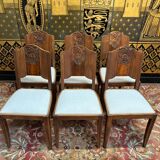 Set of 6 art deco chairs