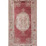 Vintage Turkish Oushak Handwoven Rug 113x207 cm