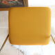 Pair of Eyrel 70s folding chairs in chrome metal and mustard fabric